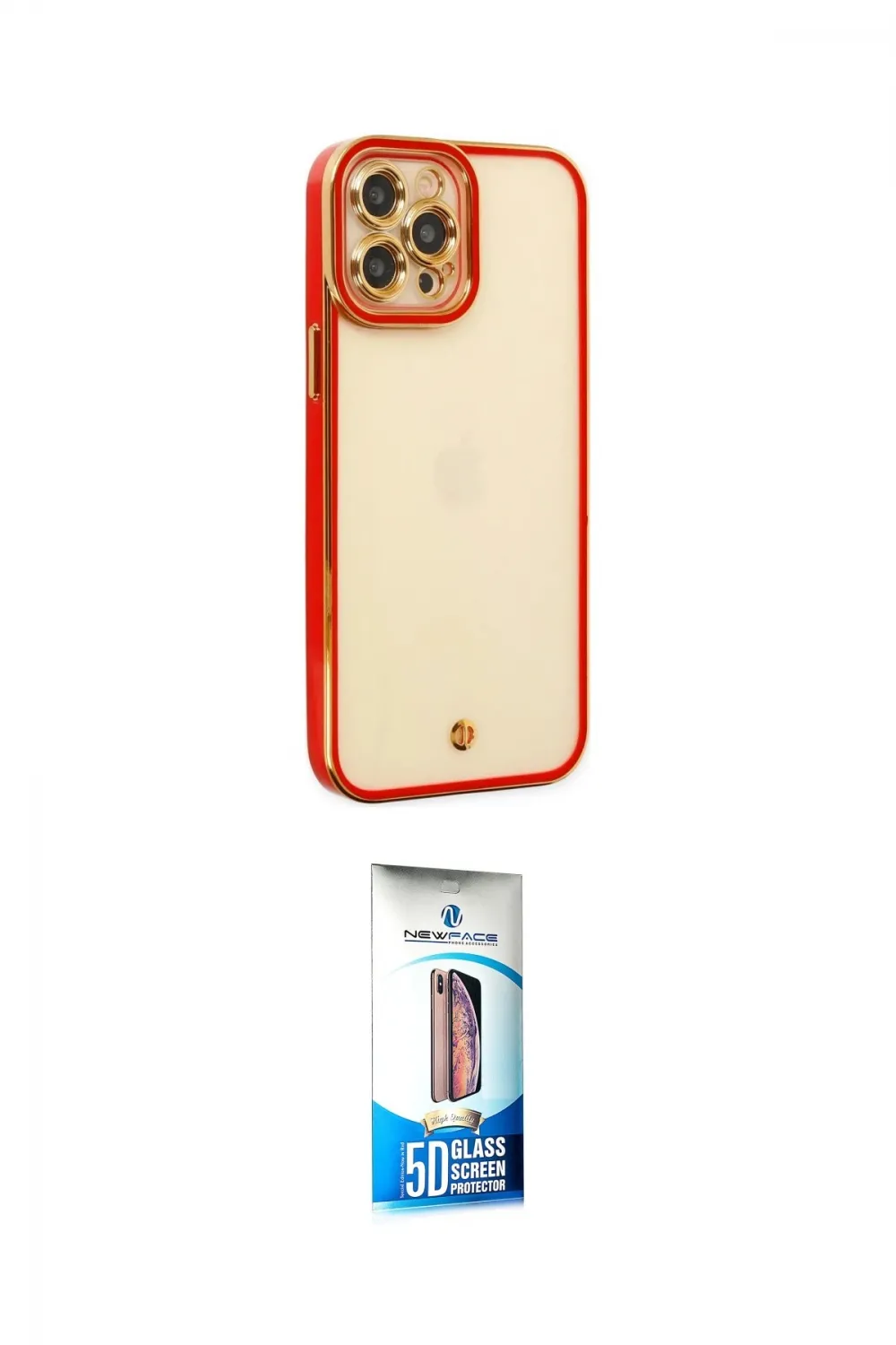 ieg™ iPhone 12 Pro Max Kılıf Çekirdek Klasik Serisi - Siyah 5D Eko Cam Ekran Koruyucu