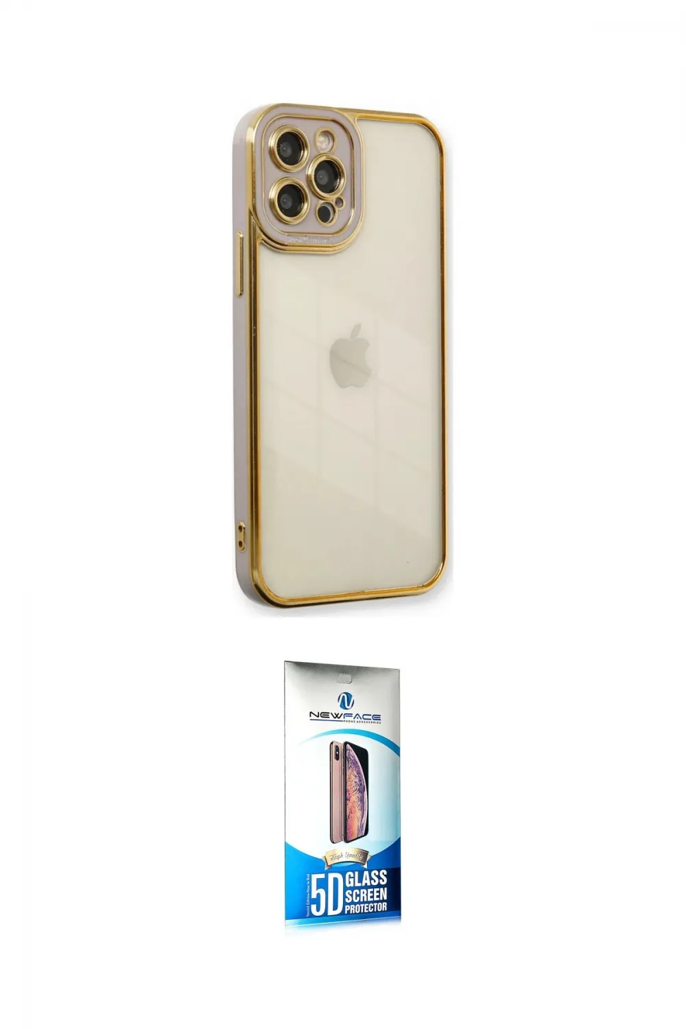 ieg™ iPhone 12 Pro Max Kılıf Çekirdek Klasik Serisi - Siyah 5D Eko Cam Ekran Koruyucu