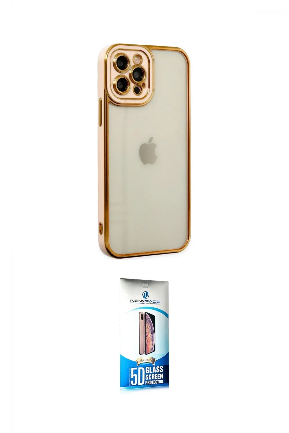 ieg™ iPhone 12 Pro Max Kılıf Çekirdek Klasik Serisi - Siyah 5D Eko Cam Ekran Koruyucu
