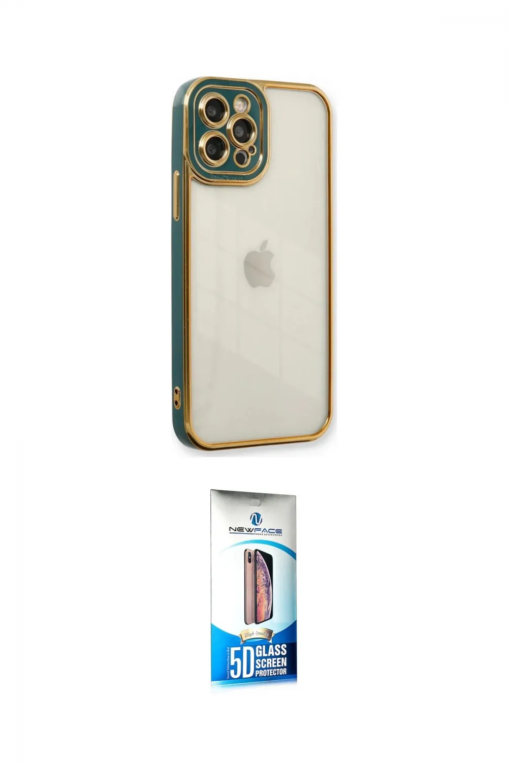 ieg™ iPhone 12 Pro Max Kılıf Çekirdek Klasik Serisi - Siyah 5D Eko Cam Ekran Koruyucu