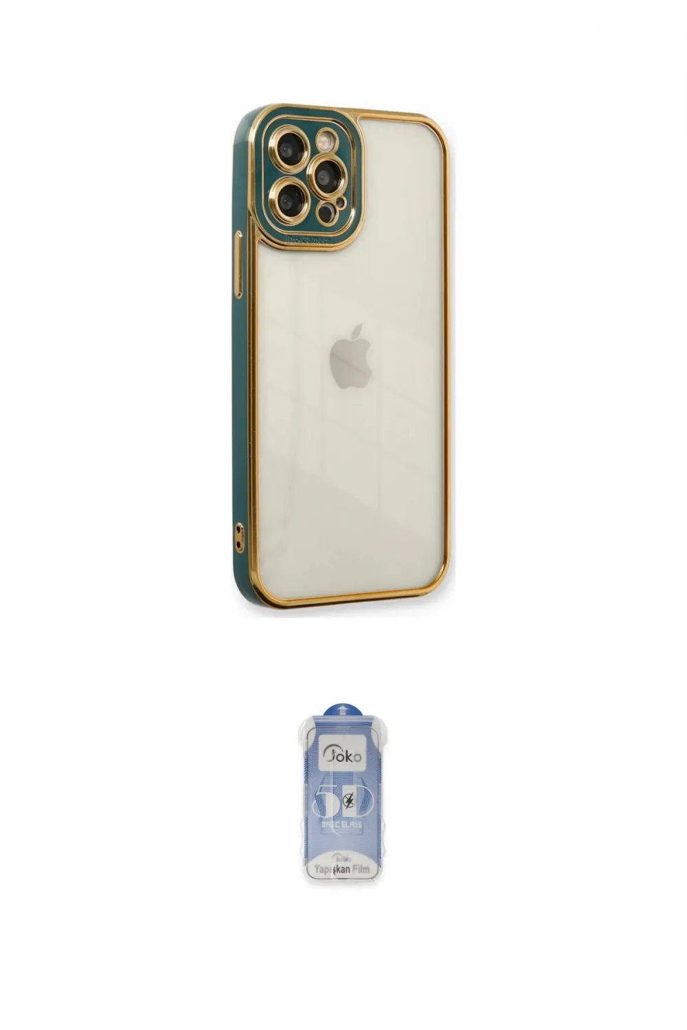 ieg™ iPhone 12 Pro Max Kılıf Çekirdek Klasik Serisi - Siyah Joko Magic 5D Cam