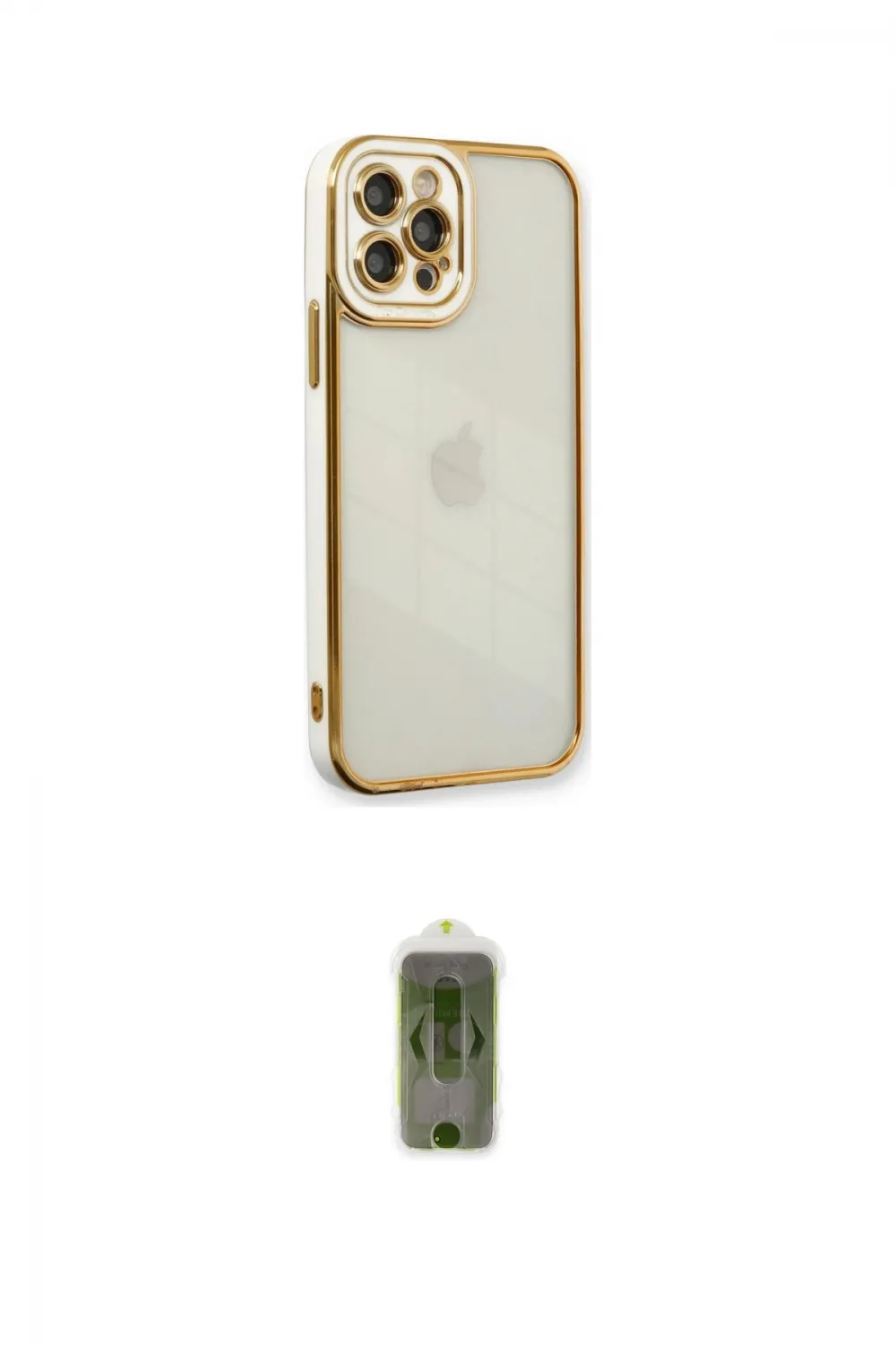 ieg™ iPhone 12 Pro Max Kılıf Çekirdek Klasik Serisi - Siyah Joko Magic 5D Hayalet Cam