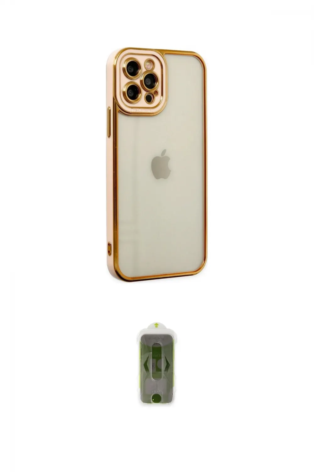 ieg™ iPhone 12 Pro Max Kılıf Çekirdek Klasik Serisi - Siyah Joko Magic 5D Hayalet Cam