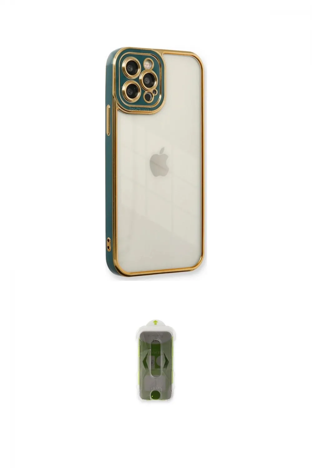 ieg™ iPhone 12 Pro Max Kılıf Çekirdek Klasik Serisi - Siyah Joko Magic 5D Hayalet Cam