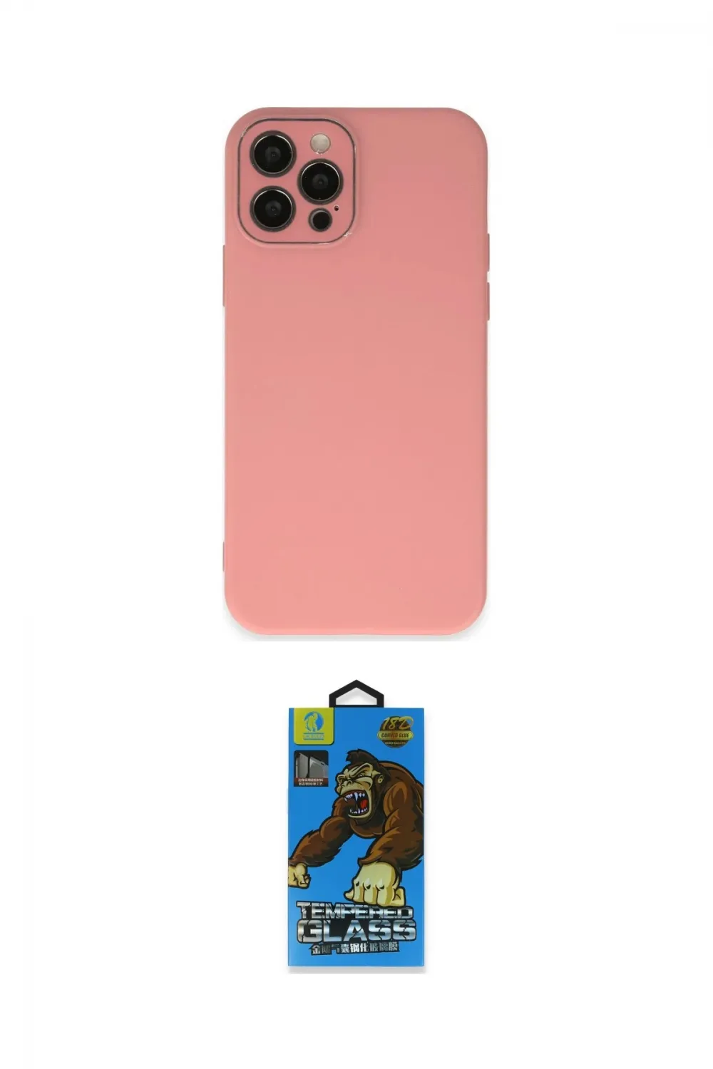 ieg™ iPhone 12 Pro Max Kılıf Çekirdek Modern Serisi - Siyah 18D Cam Ekran Koruyucu