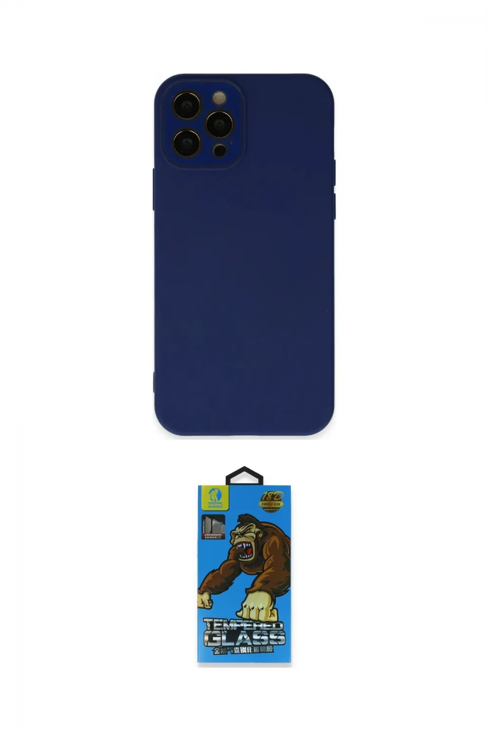 ieg™ iPhone 12 Pro Max Kılıf Çekirdek Modern Serisi - Siyah 18D Cam Ekran Koruyucu