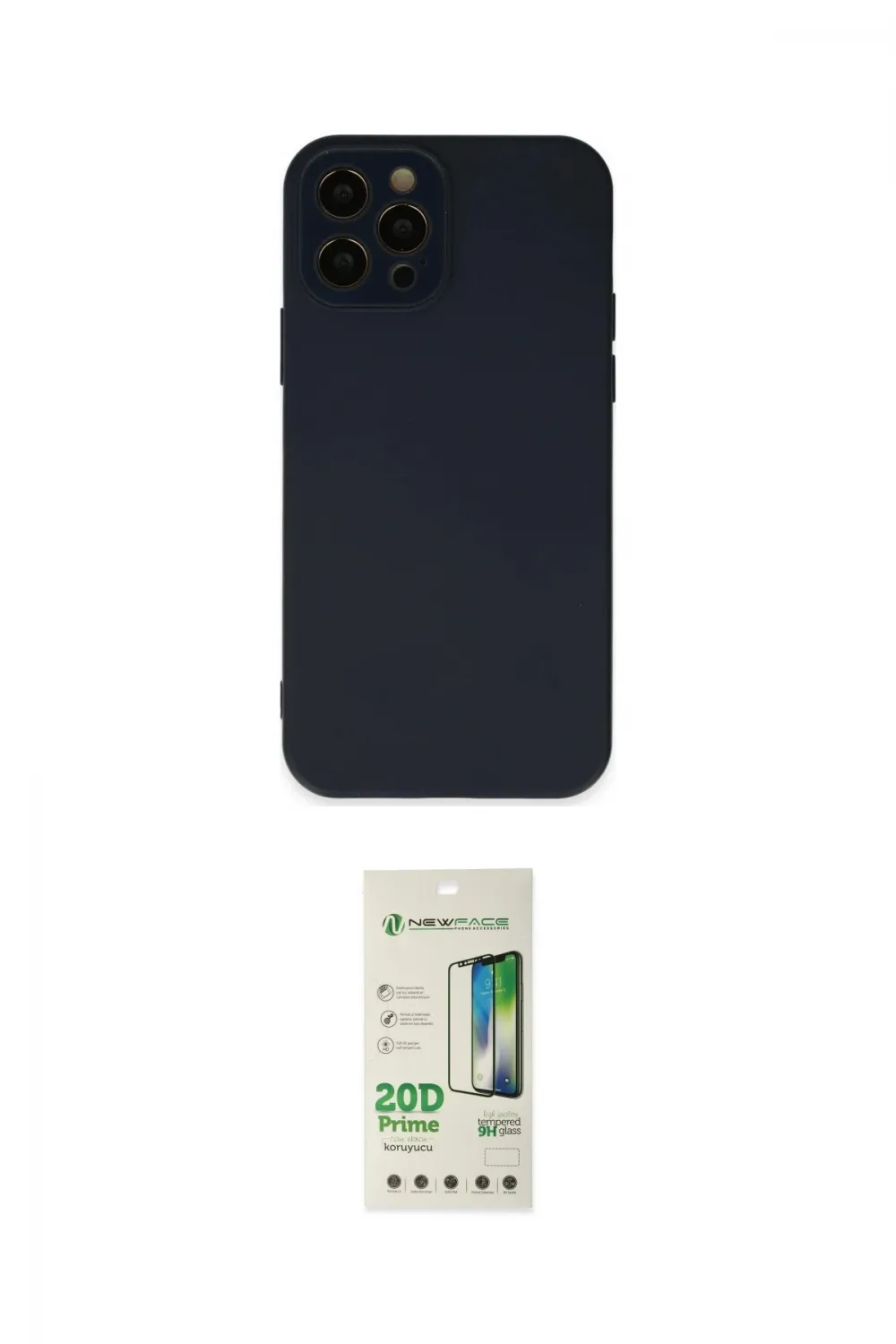 ieg™ iPhone 12 Pro Max Kılıf Çekirdek Modern Serisi - Siyah 20D Premium Cam Ekran Koruyucu