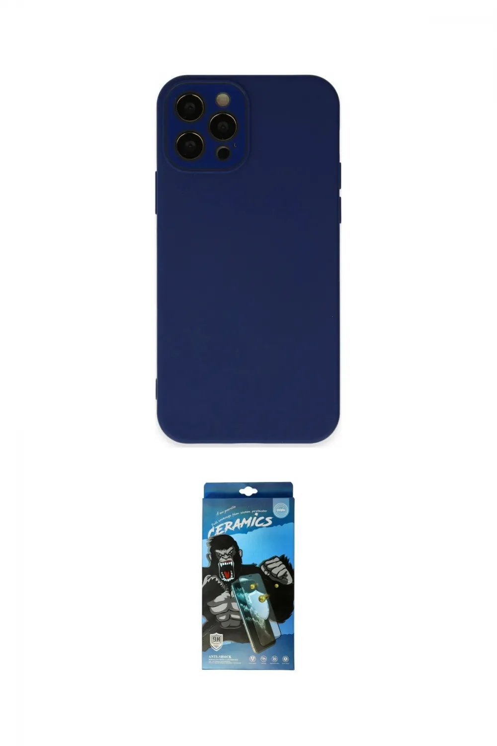ieg™ iPhone 12 Pro Max Kılıf Çekirdek Modern Serisi - Siyah 34D Izgaralı Cam