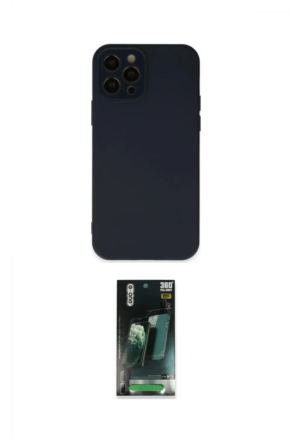 ieg™ iPhone 12 Pro Max Kılıf Çekirdek Modern Serisi - Siyah 360 Mat Full Body Arka Koruyucu
