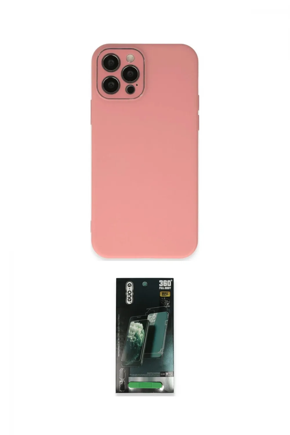 ieg™ iPhone 12 Pro Max Kılıf Çekirdek Modern Serisi - Siyah 360 Mat Full Body Arka Koruyucu