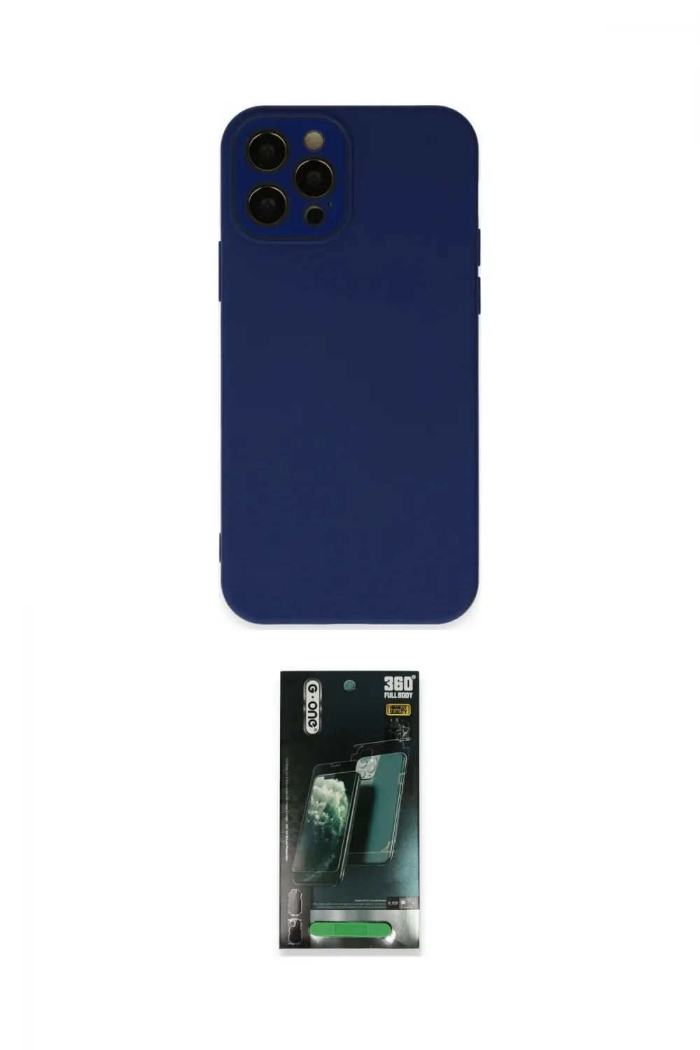 ieg™ iPhone 12 Pro Max Kılıf Çekirdek Modern Serisi - Siyah 360 Mat Full Body Arka Koruyucu