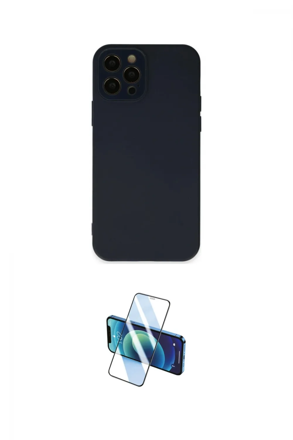 ieg™ iPhone 12 Pro Max Kılıf Çekirdek Modern Serisi - Siyah 3D Antistatik Seramik Nano Ekran Koruyucu