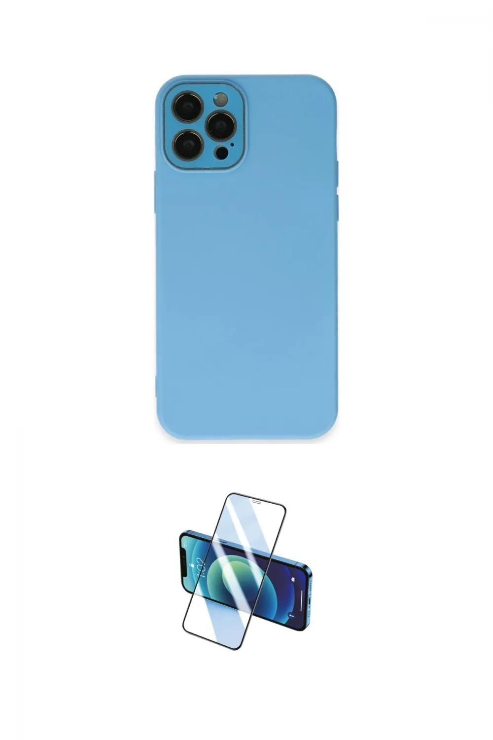 ieg™ iPhone 12 Pro Max Kılıf Çekirdek Modern Serisi - Siyah 3D Antistatik Seramik Nano Ekran Koruyucu