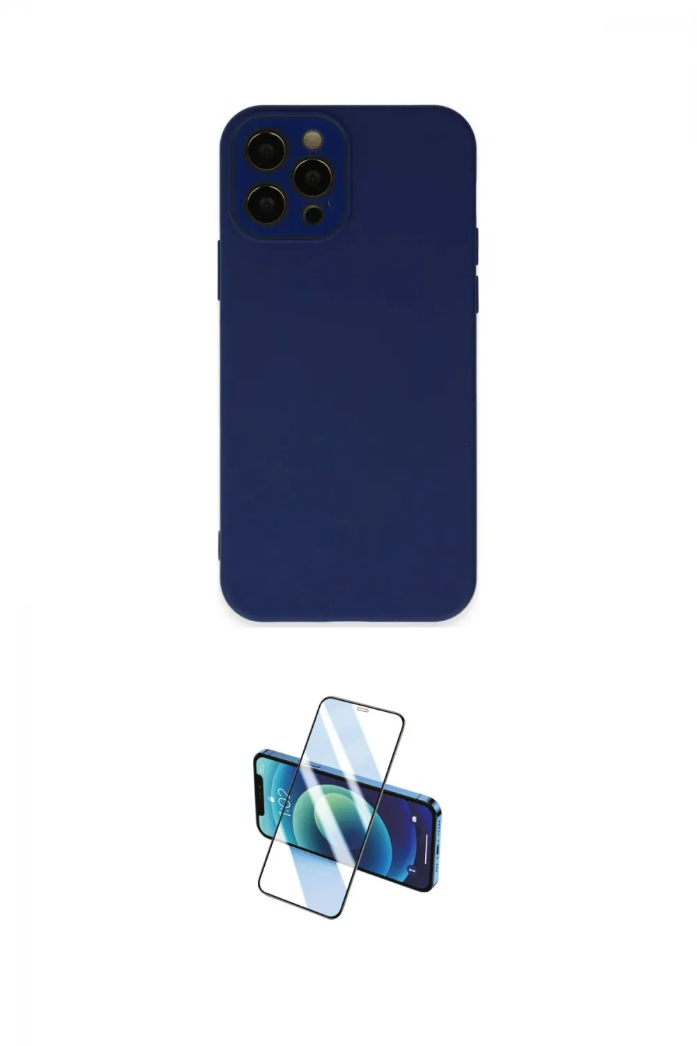 ieg™ iPhone 12 Pro Max Kılıf Çekirdek Modern Serisi - Siyah 3D Antistatik Seramik Nano Ekran Koruyucu