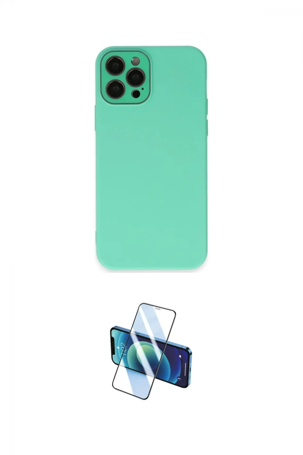 ieg™ iPhone 12 Pro Max Kılıf Çekirdek Modern Serisi - Siyah 3D Antistatik Seramik Nano Ekran Koruyucu