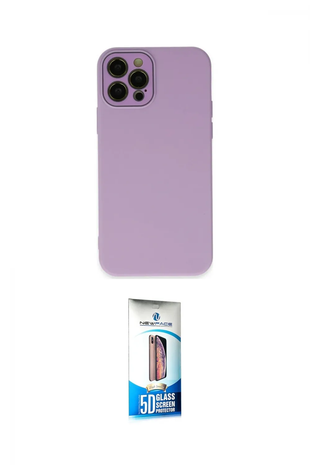 ieg™ iPhone 12 Pro Max Kılıf Çekirdek Modern Serisi - Siyah 5D Eko Cam Ekran Koruyucu