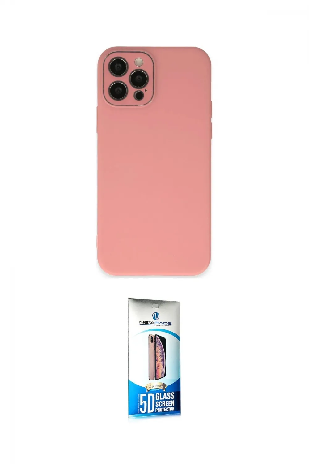ieg™ iPhone 12 Pro Max Kılıf Çekirdek Modern Serisi - Siyah 5D Eko Cam Ekran Koruyucu