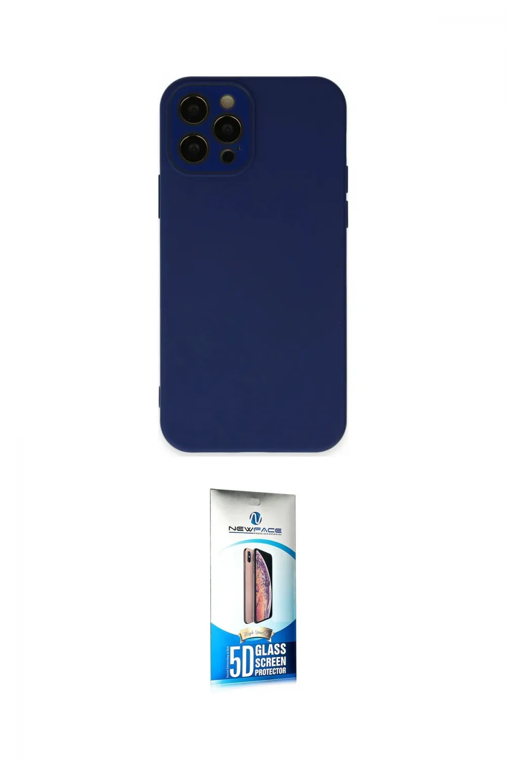 ieg™ iPhone 12 Pro Max Kılıf Çekirdek Modern Serisi - Siyah 5D Eko Cam Ekran Koruyucu