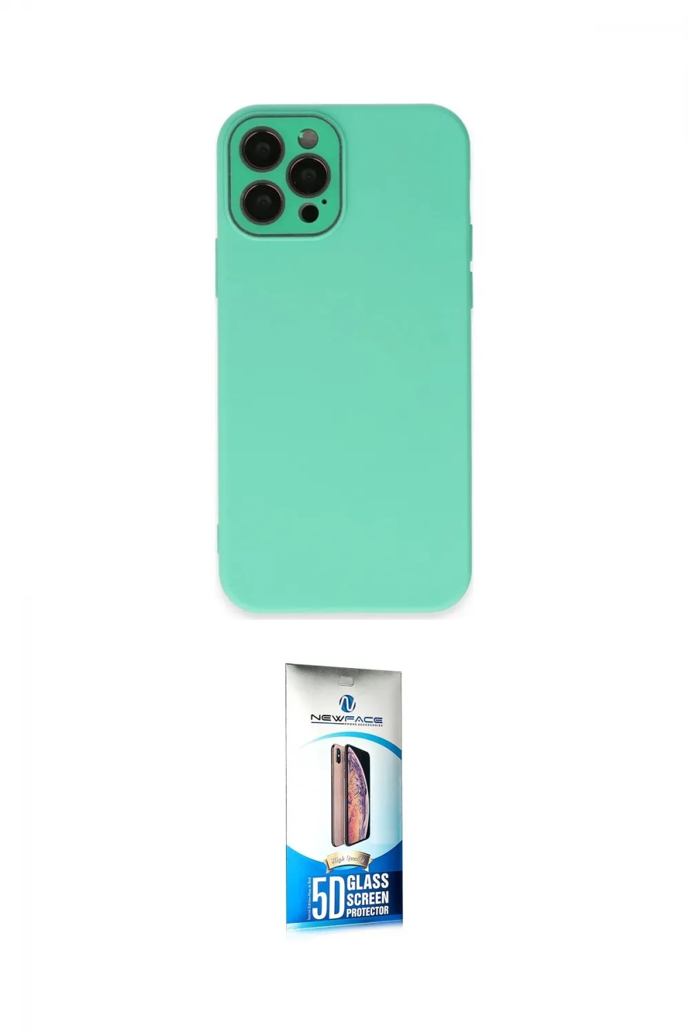 ieg™ iPhone 12 Pro Max Kılıf Çekirdek Modern Serisi - Siyah 5D Eko Cam Ekran Koruyucu