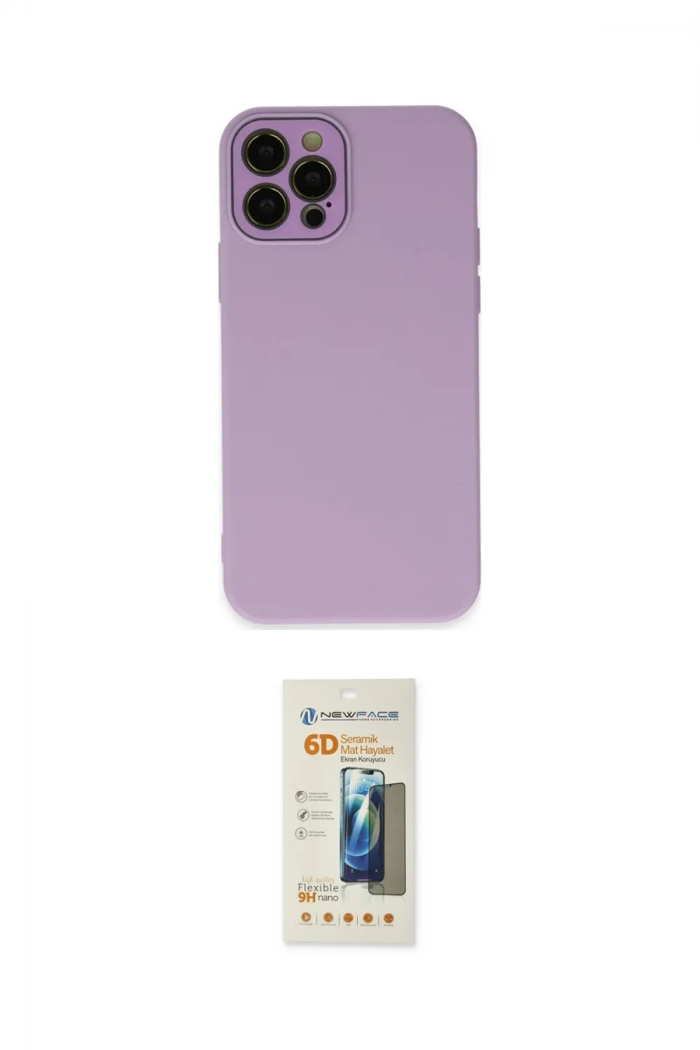 ieg™ iPhone 12 Pro Max Kılıf Çekirdek Modern Serisi - Siyah 6D Mat Seramik Hayalet Nano Ekran Koruyucu