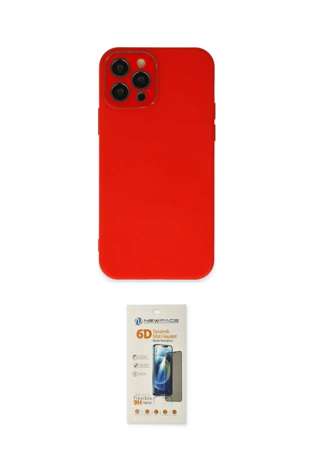 ieg™ iPhone 12 Pro Max Kılıf Çekirdek Modern Serisi - Siyah 6D Mat Seramik Hayalet Nano Ekran Koruyucu