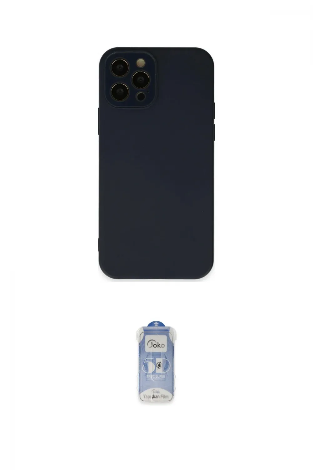 ieg™ iPhone 12 Pro Max Kılıf Çekirdek Modern Serisi - Siyah Joko Magic 5D Cam