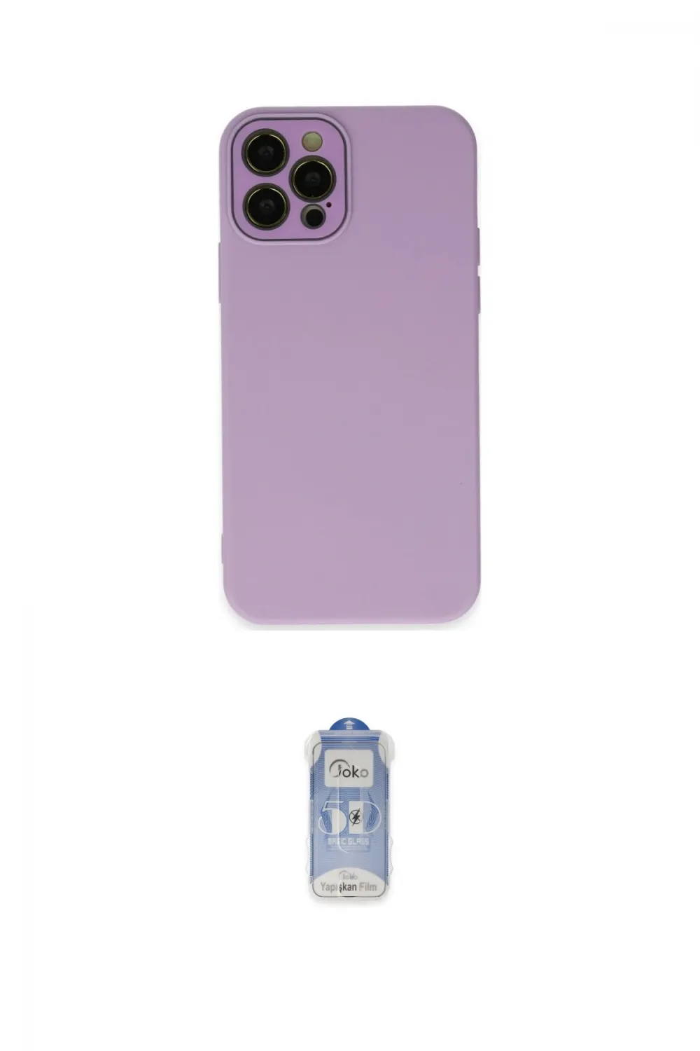 ieg™ iPhone 12 Pro Max Kılıf Çekirdek Modern Serisi - Siyah Joko Magic 5D Cam