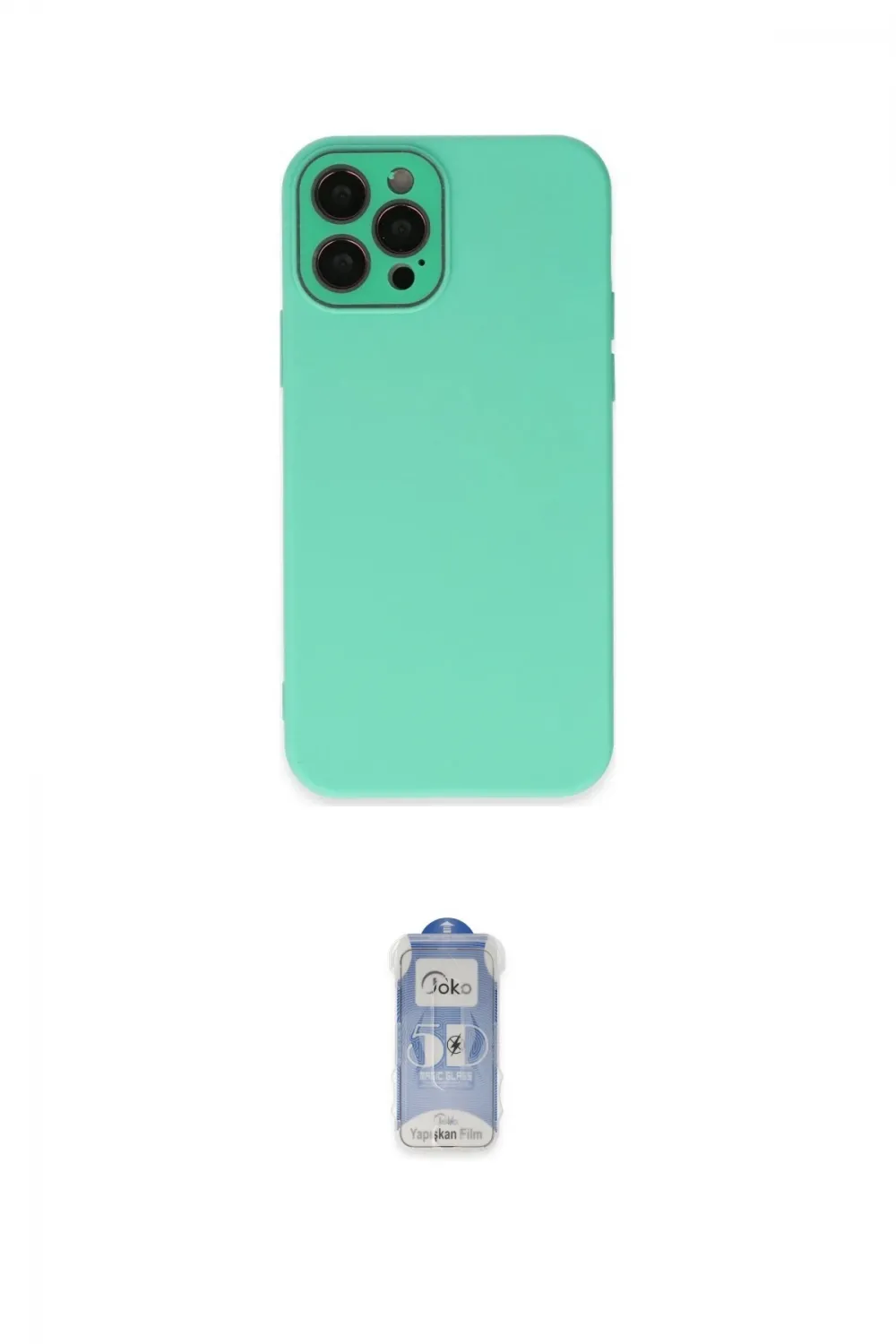 ieg™ iPhone 12 Pro Max Kılıf Çekirdek Modern Serisi - Siyah Joko Magic 5D Cam