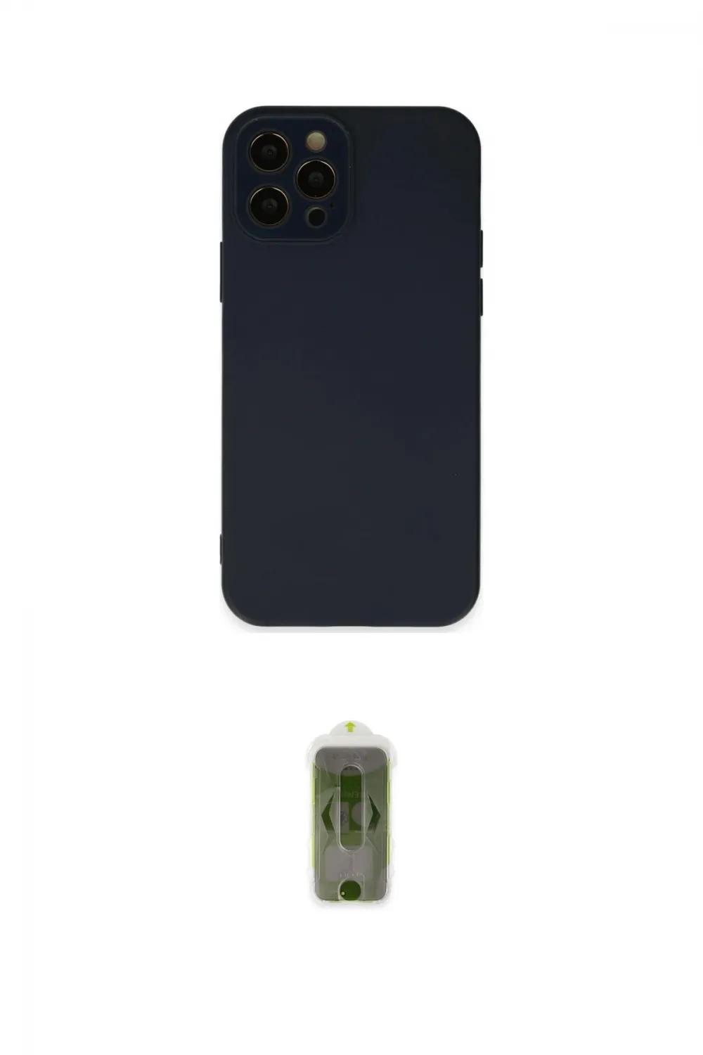 ieg™ iPhone 12 Pro Max Kılıf Çekirdek Modern Serisi - Siyah Joko Magic 5D Hayalet Cam