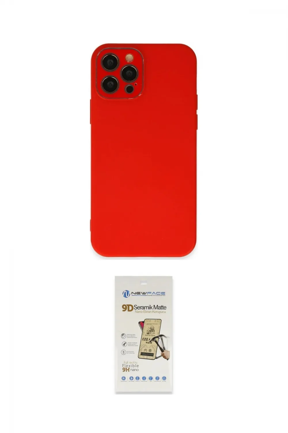 ieg™ iPhone 12 Pro Max Kılıf Çekirdek Modern Serisi - Siyah Mat Seramik Nano Ekran Koruyucu