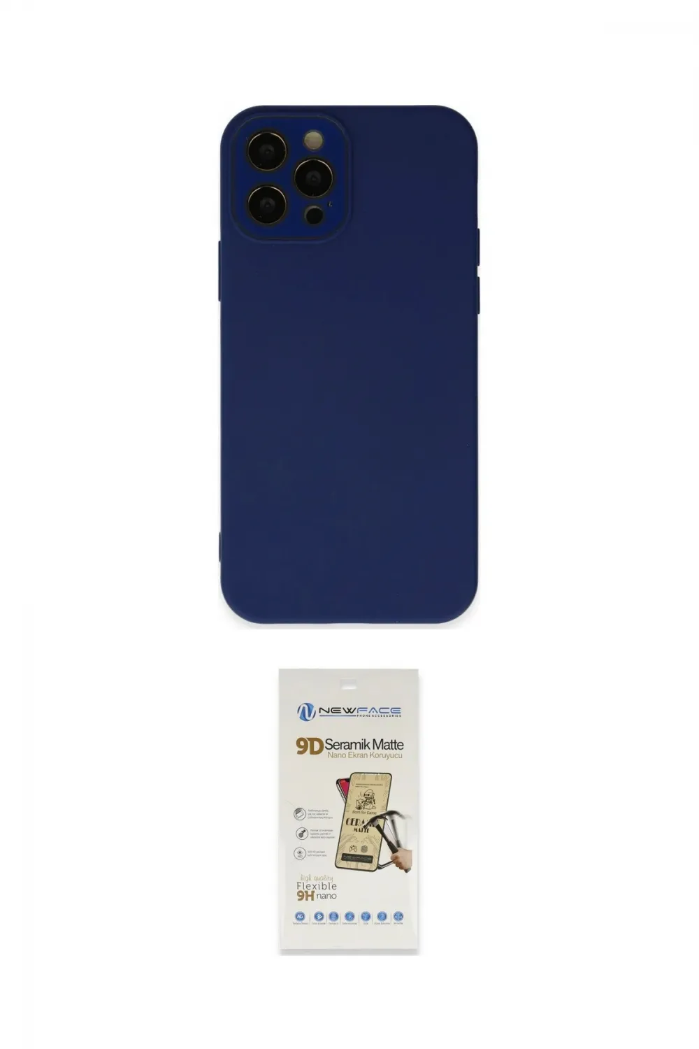 ieg™ iPhone 12 Pro Max Kılıf Çekirdek Modern Serisi - Siyah Mat Seramik Nano Ekran Koruyucu