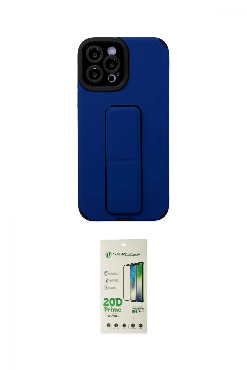 ieg™ iPhone 12 Pro Max Kılıf Çekirdek Yansıma - Siyah 20D Premium Cam Ekran Koruyucu