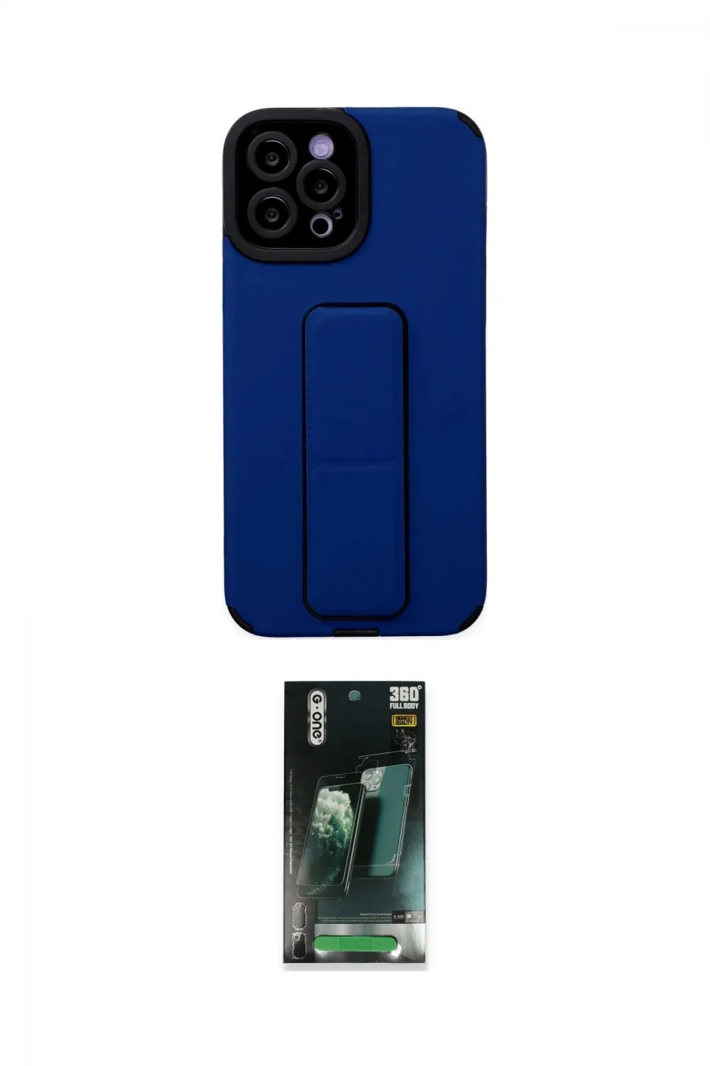 ieg™ iPhone 12 Pro Max Kılıf Çekirdek Yansıma - Siyah 360 Mat Full Body Arka Koruyucu