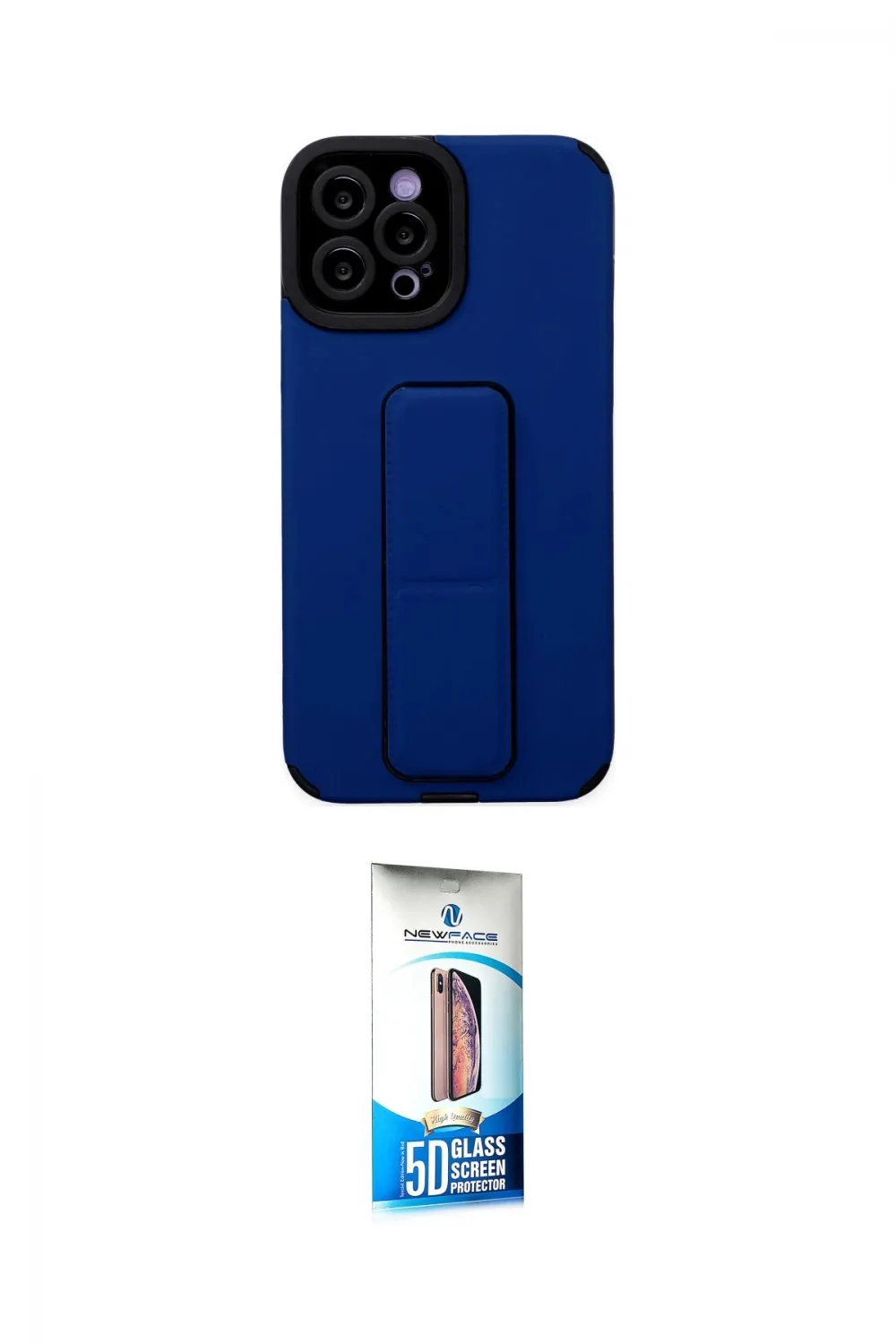ieg™ iPhone 12 Pro Max Kılıf Çekirdek Yansıma - Siyah 5D Eko Cam Ekran Koruyucu