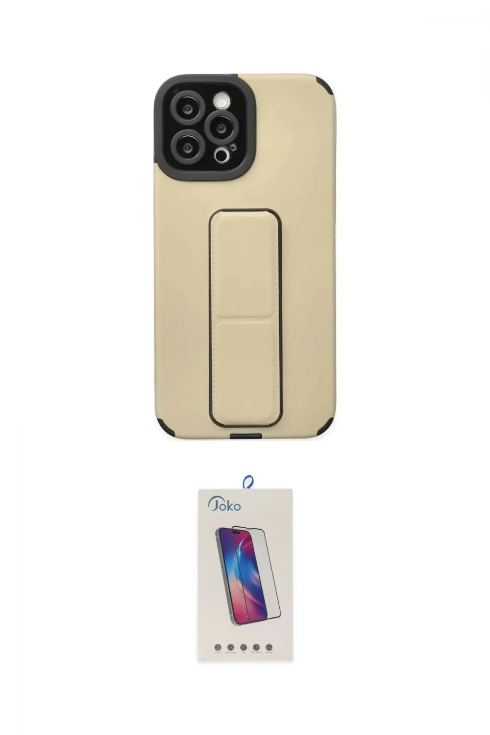 ieg™ iPhone 12 Pro Max Kılıf Çekirdek Yansıma - Siyah Joko 5D Cam