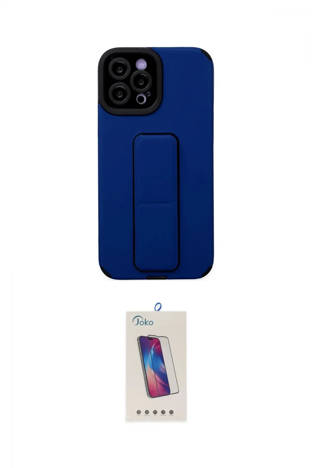 ieg™ iPhone 12 Pro Max Kılıf Çekirdek Yansıma - Siyah Joko 5D Cam