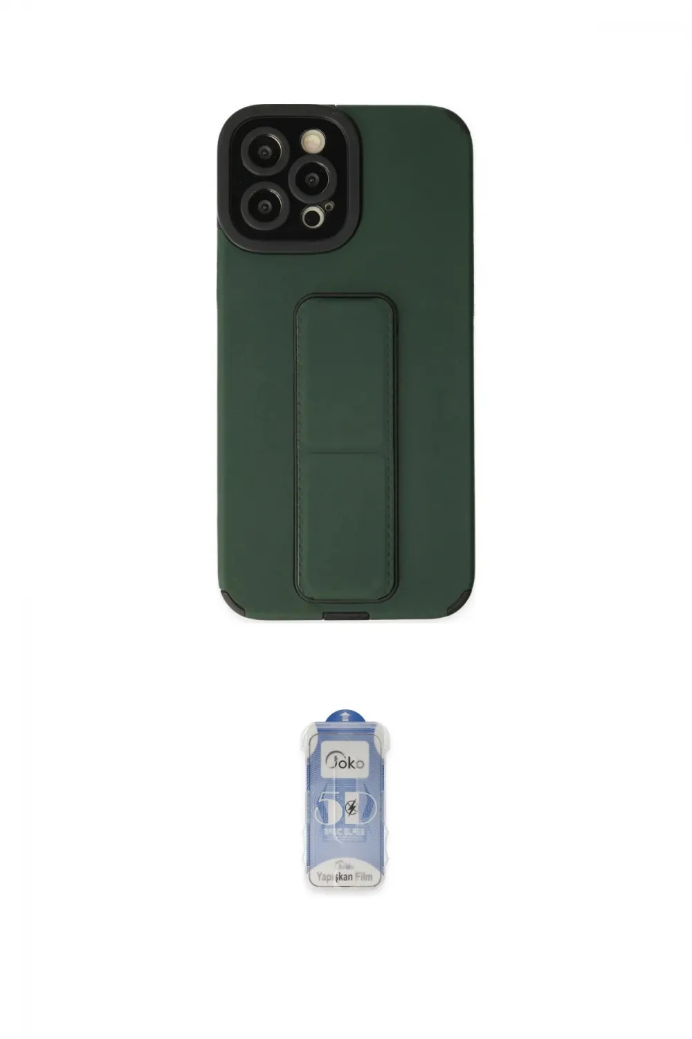 ieg™ iPhone 12 Pro Max Kılıf Çekirdek Yansıma - Siyah Joko Magic 5D Cam