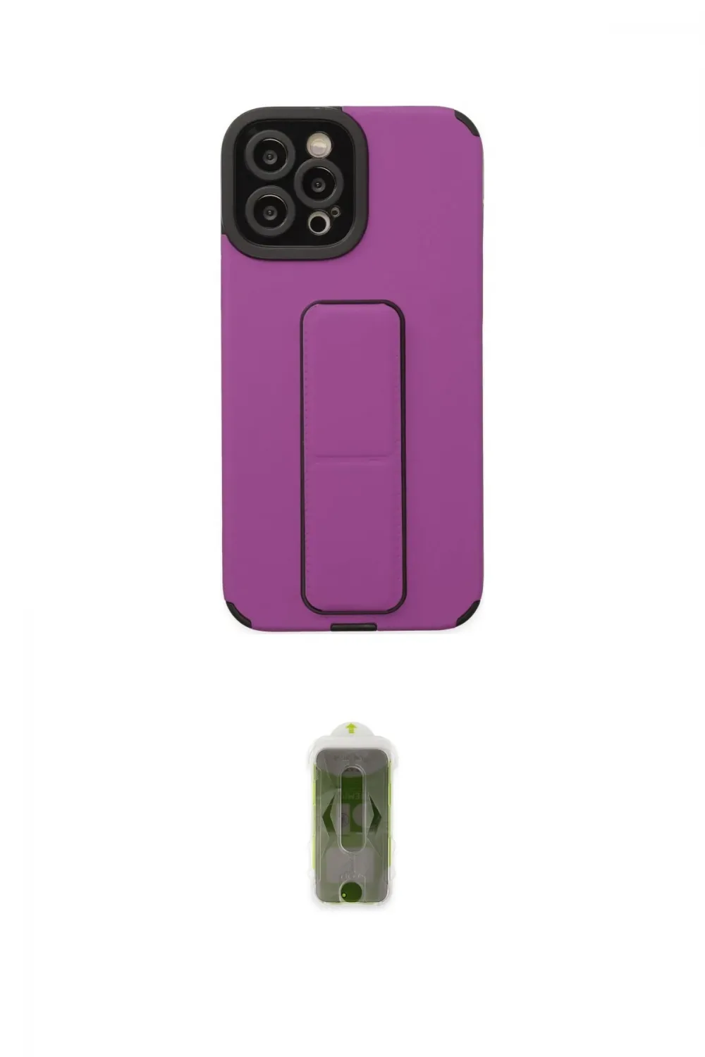 ieg™ iPhone 12 Pro Max Kılıf Çekirdek Yansıma - Siyah Joko Magic 5D Hayalet Cam