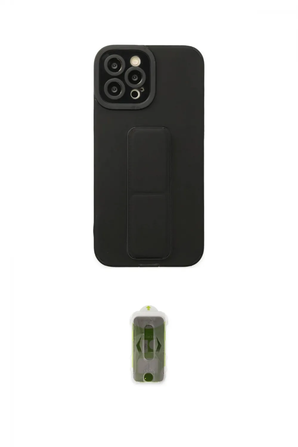 ieg™ iPhone 12 Pro Max Kılıf Çekirdek Yansıma - Siyah Joko Magic 5D Hayalet Cam