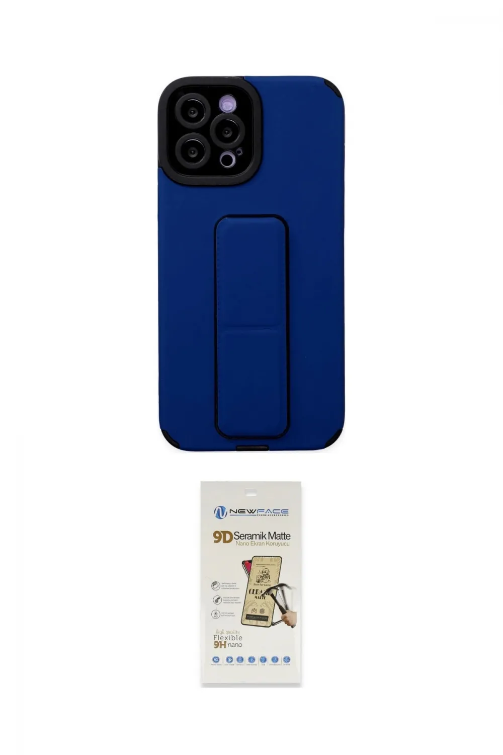 ieg™ iPhone 12 Pro Max Kılıf Çekirdek Yansıma - Siyah Mat Seramik Nano Ekran Koruyucu