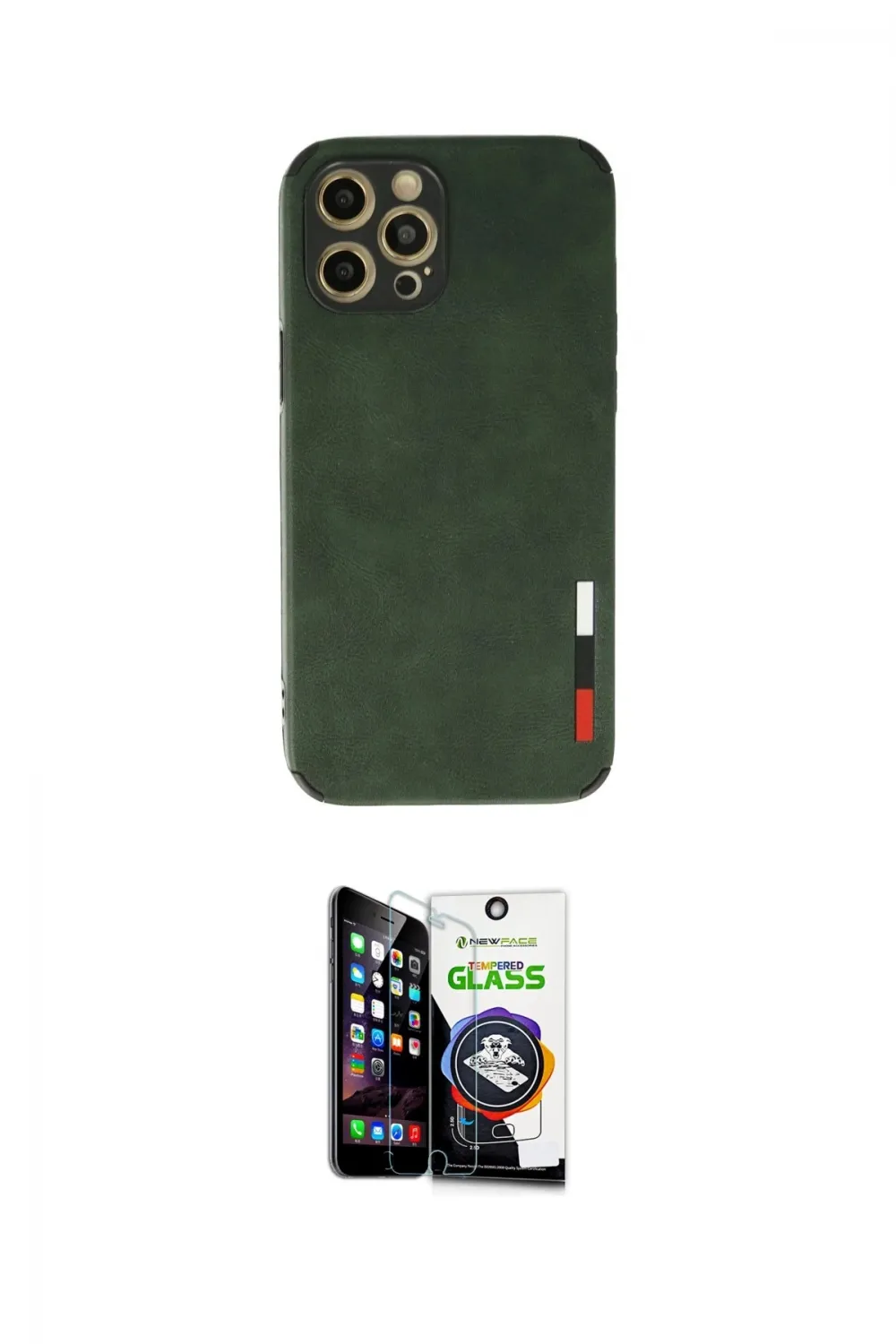 ieg™ iPhone 12 Pro Max Kılıf Doruk Asil Koleksiyonu - Şeffaf Temperli Cam Ekran Koruyucu