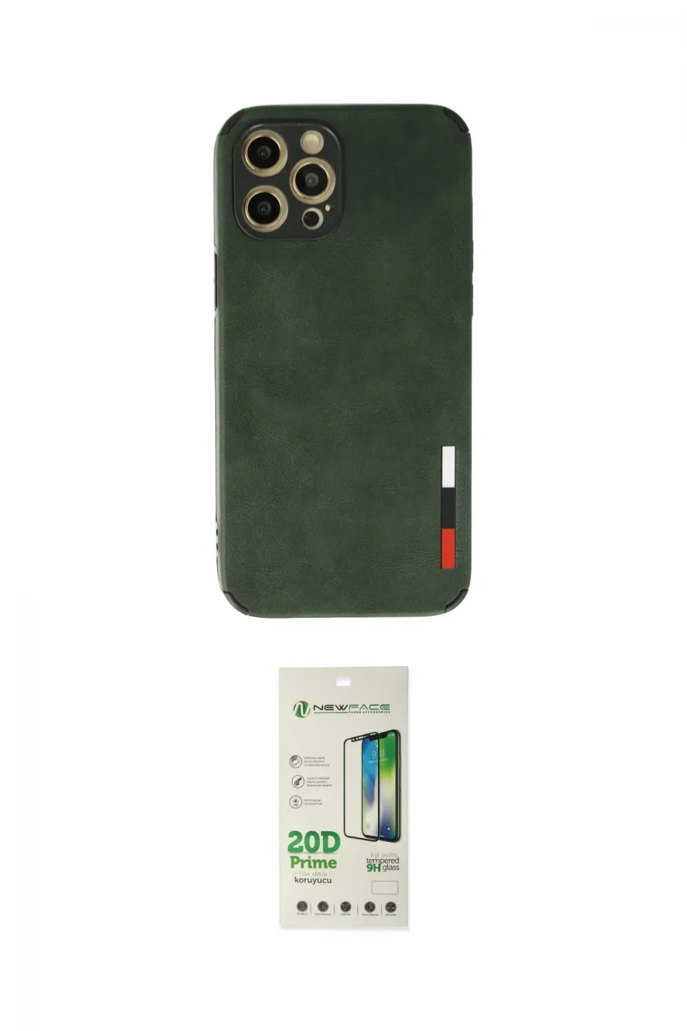 ieg™ iPhone 12 Pro Max Kılıf Doruk Asil Koleksiyonu - Siyah 20D Premium Cam Ekran Koruyucu