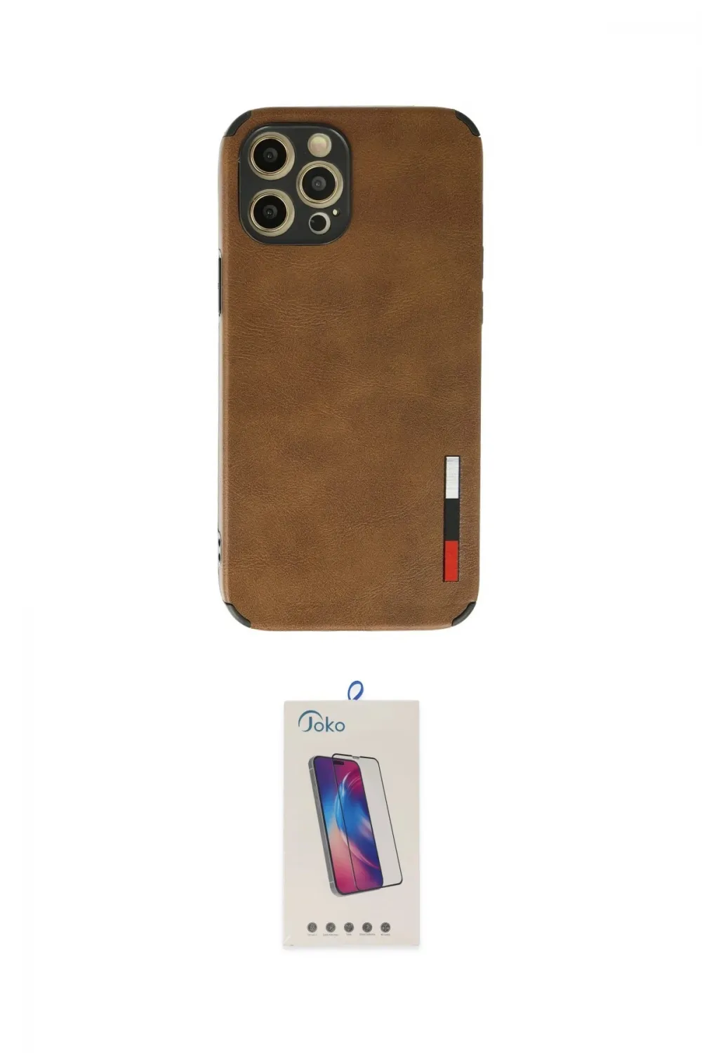 ieg™ iPhone 12 Pro Max Kılıf Doruk Asil Koleksiyonu - Siyah Joko 5D Cam