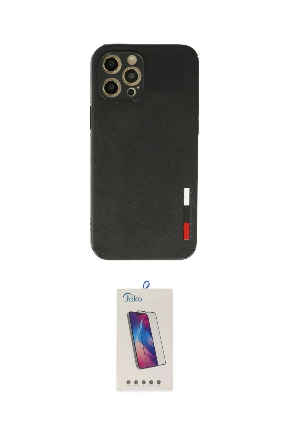 ieg™ iPhone 12 Pro Max Kılıf Doruk Asil Koleksiyonu - Siyah Joko 5D Cam