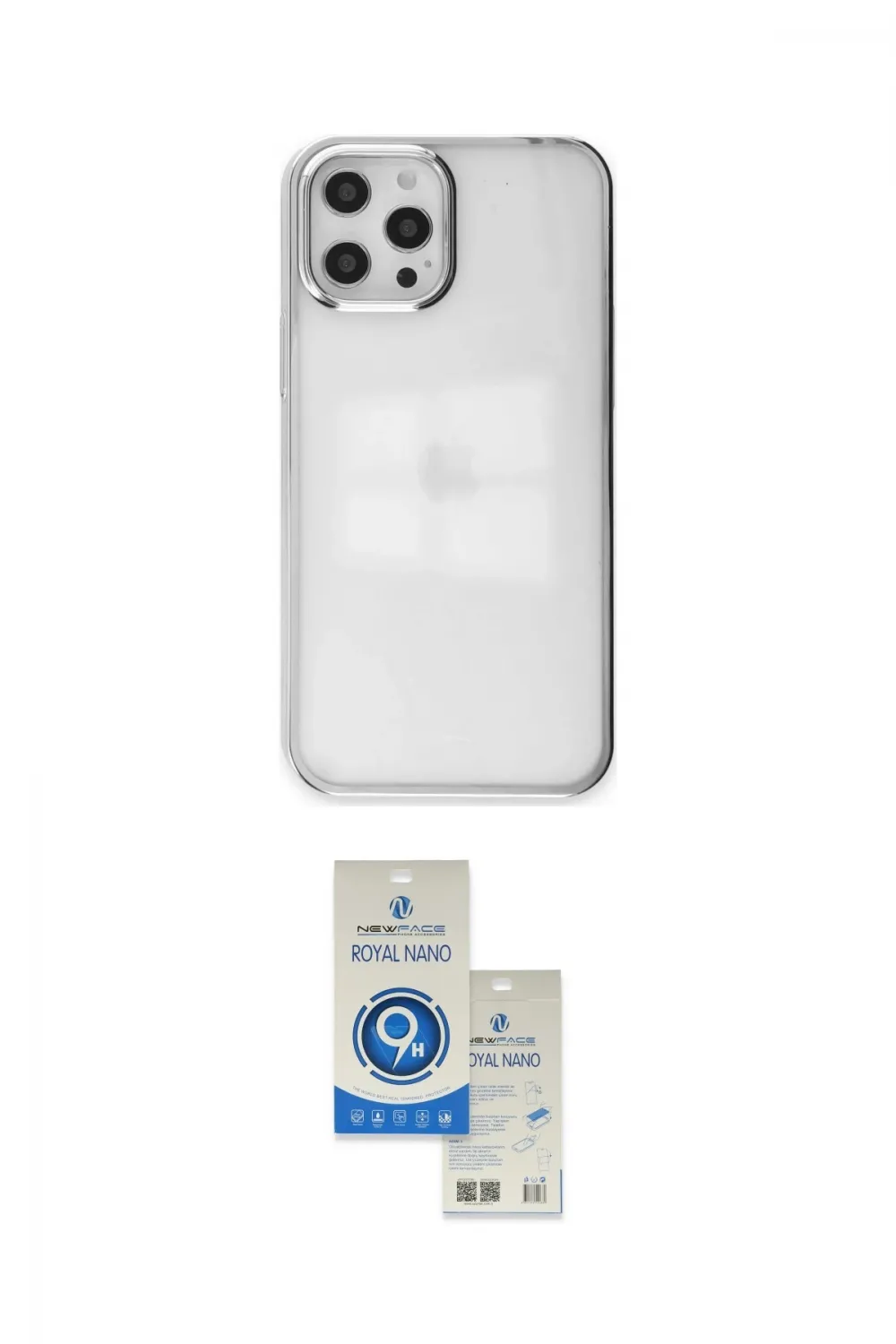 ieg™ iPhone 12 Pro Max Kılıf Doruk Doku Prime - Şeffaf Royal Nano Ekran Koruyucu