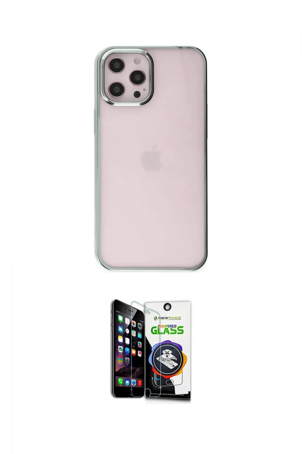 ieg™ iPhone 12 Pro Max Kılıf Doruk Doku Prime - Şeffaf Temperli Cam Ekran Koruyucu