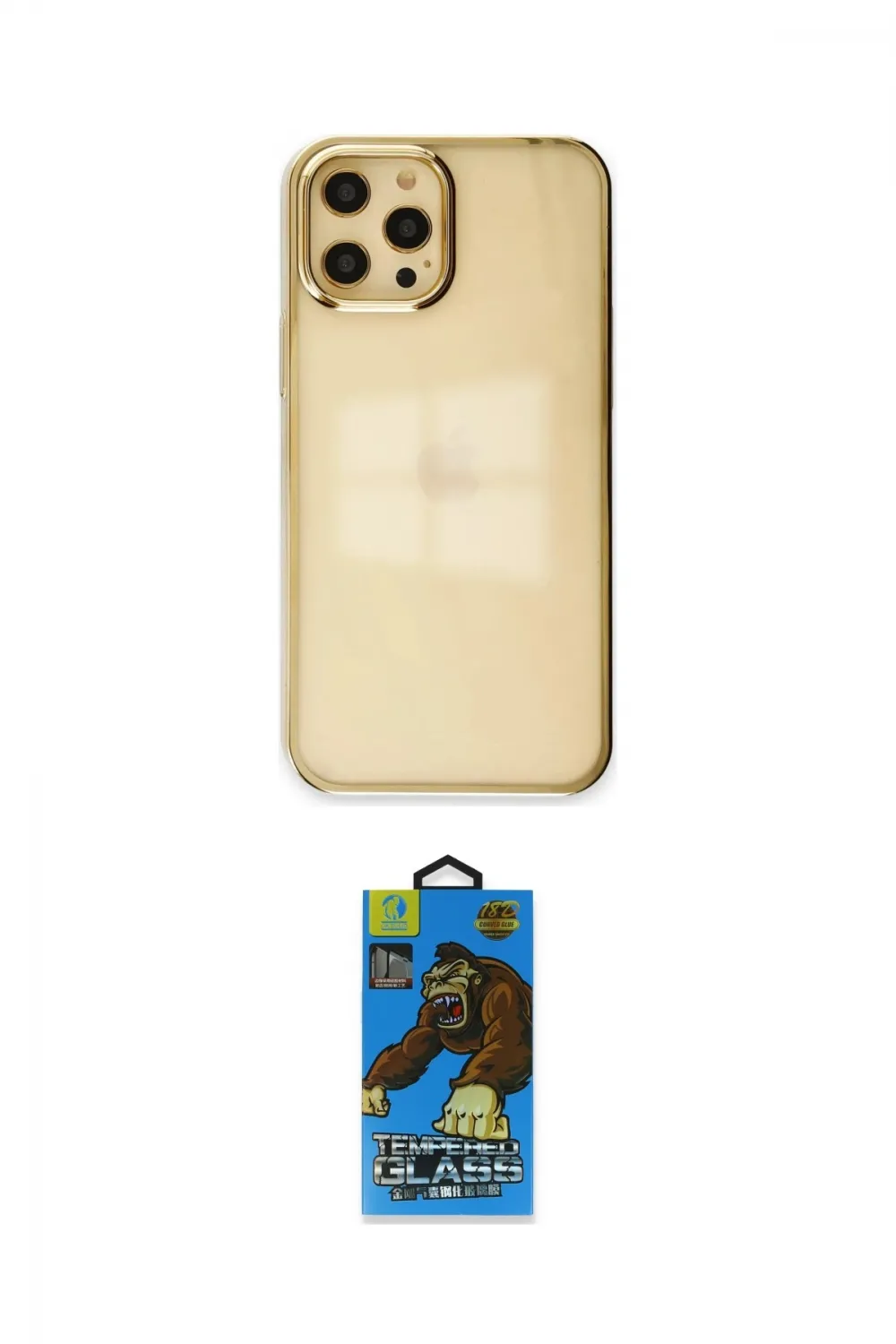 ieg™ iPhone 12 Pro Max Kılıf Doruk Doku Prime - Siyah 18D Cam Ekran Koruyucu