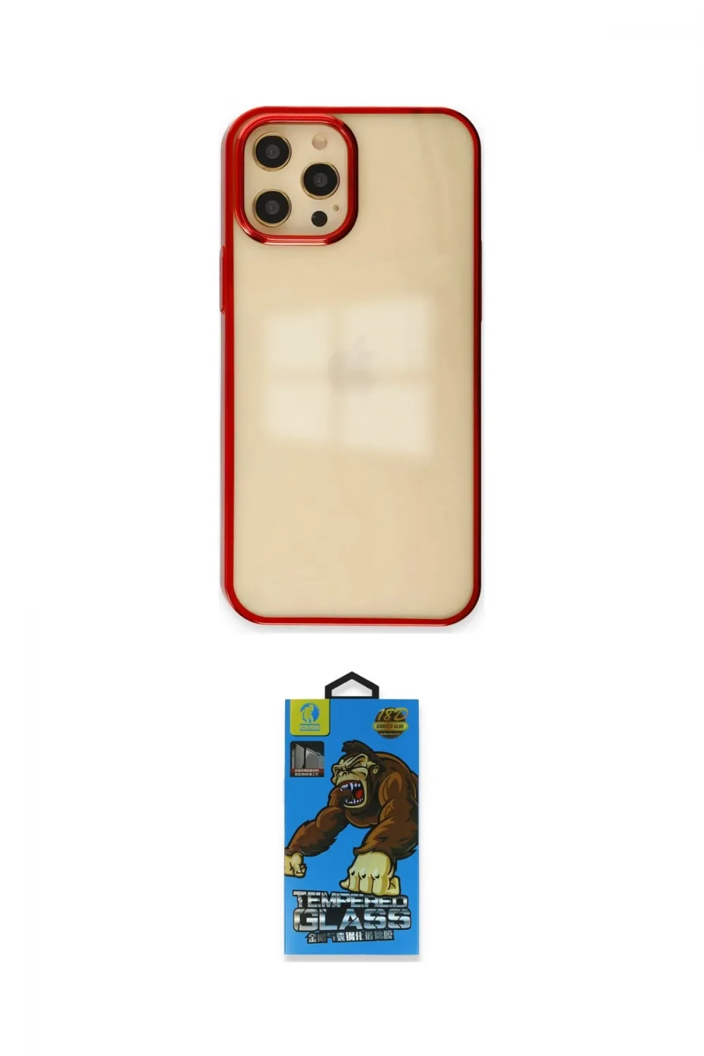 ieg™ iPhone 12 Pro Max Kılıf Doruk Doku Prime - Siyah 18D Cam Ekran Koruyucu