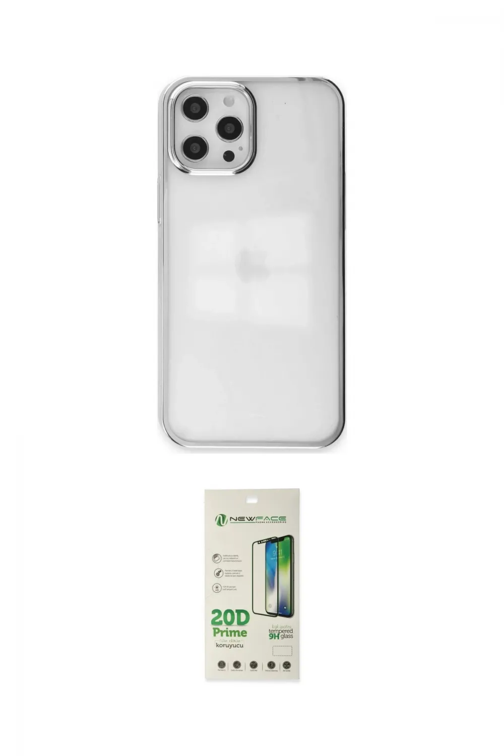 ieg™ iPhone 12 Pro Max Kılıf Doruk Doku Prime - Siyah 20D Premium Cam Ekran Koruyucu