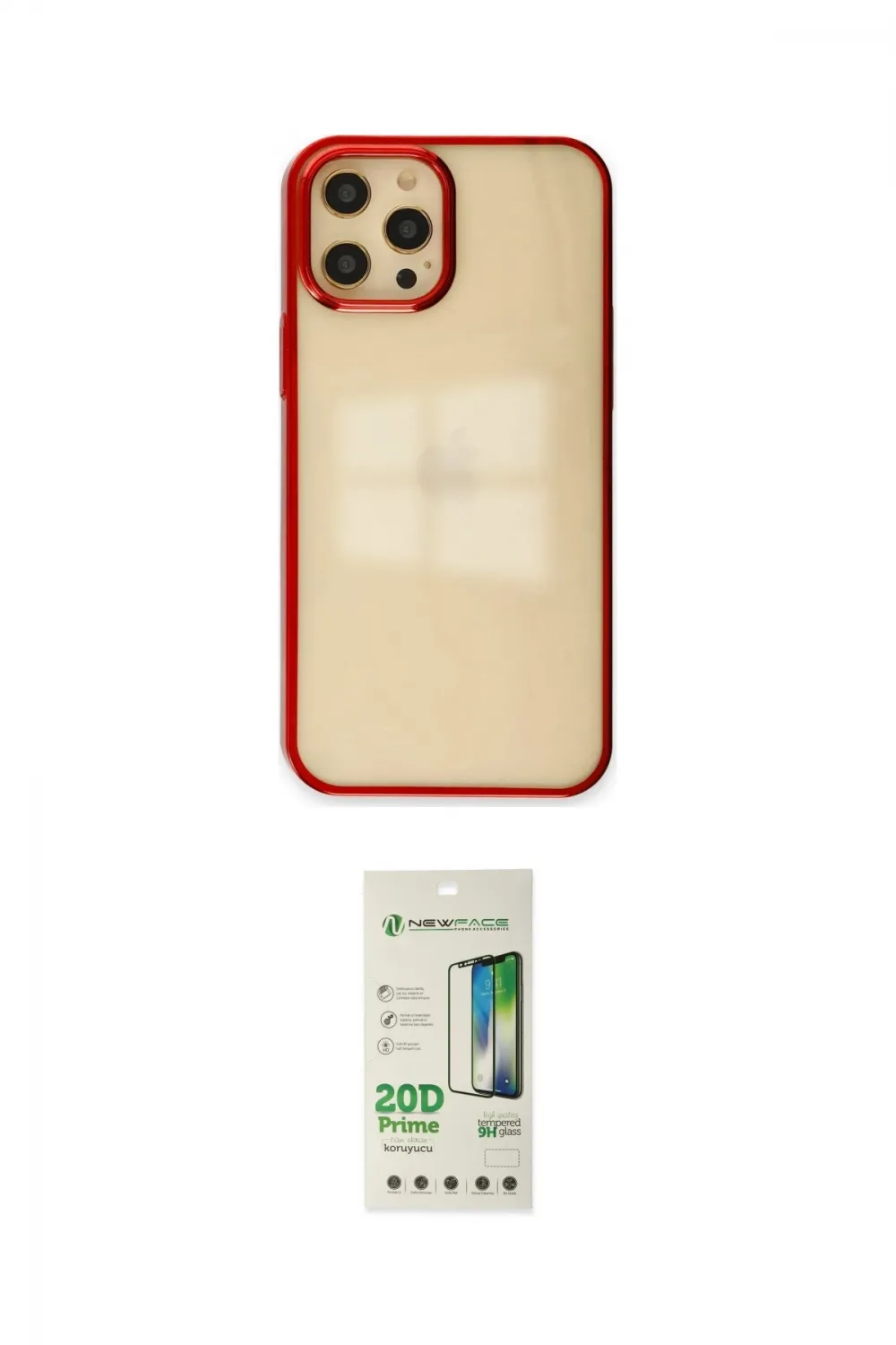 ieg™ iPhone 12 Pro Max Kılıf Doruk Doku Prime - Siyah 20D Premium Cam Ekran Koruyucu